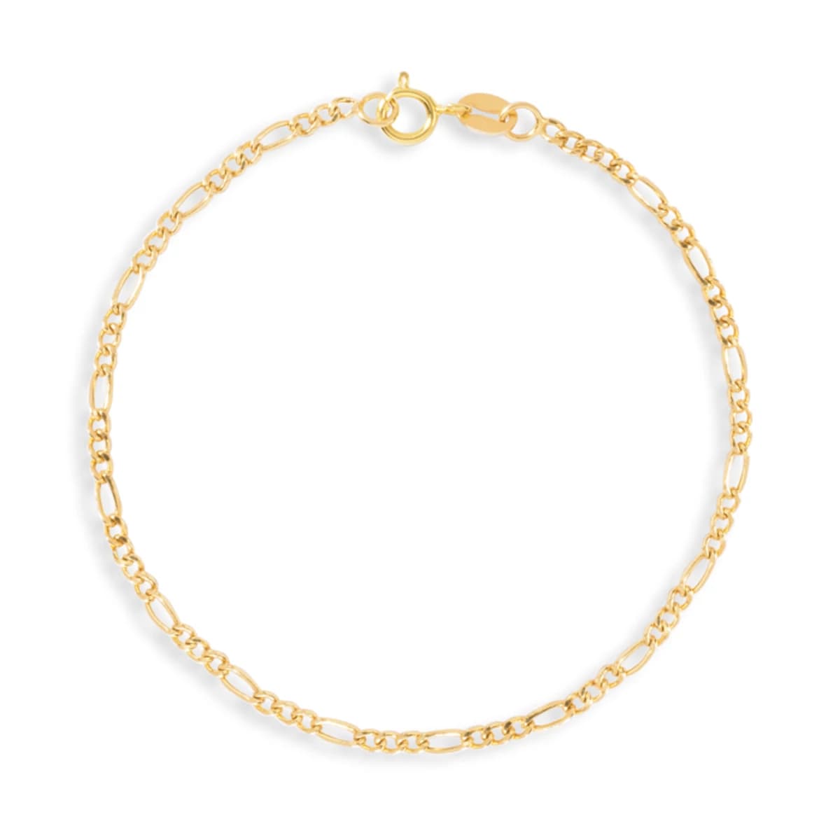 دستبند طلا زنانه طرح فیگارو ظریف کد wb3688