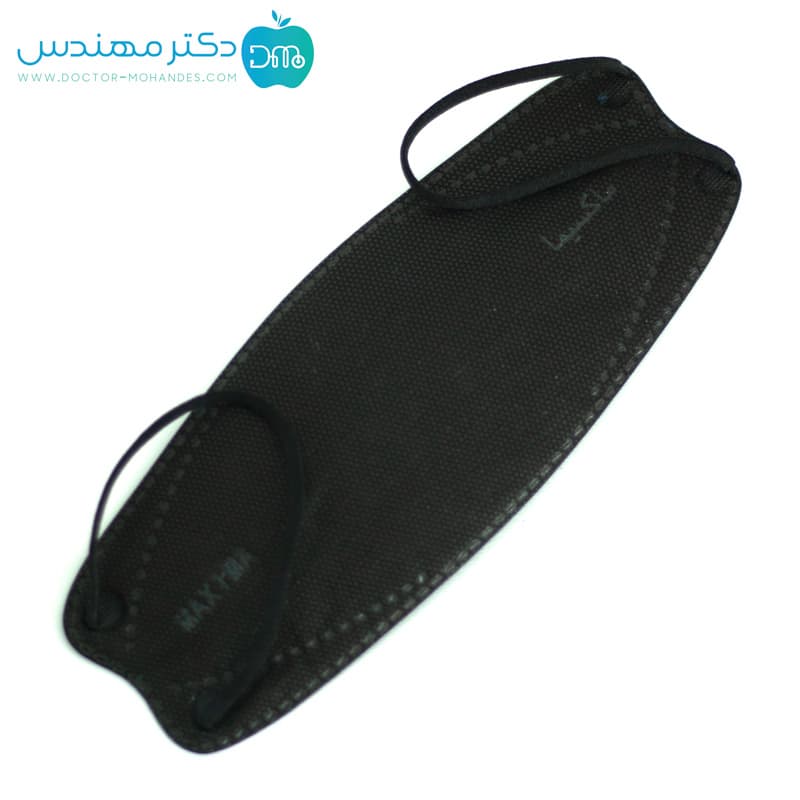 ماسک سه بعدی چهار لایه مشکی (بسته 25 عددی)