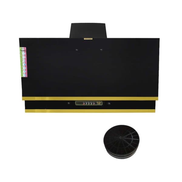 هود آشپزخانه مورب تیدومکث (Tidumax) مدل آتوسا طلایی سایز 90 و 80 و 60