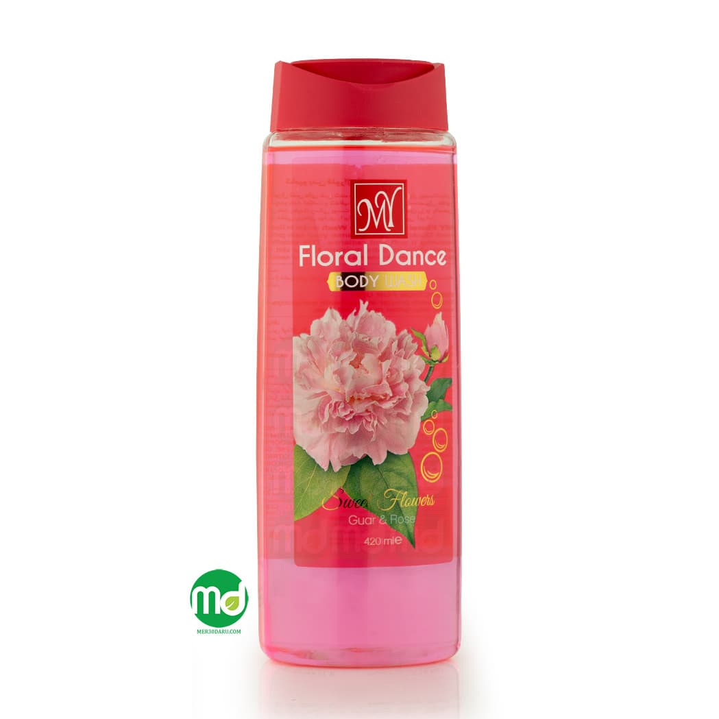 شامپو بدن مای مدل Floral dance حاوی گیاه گوار و گل رز 420ml