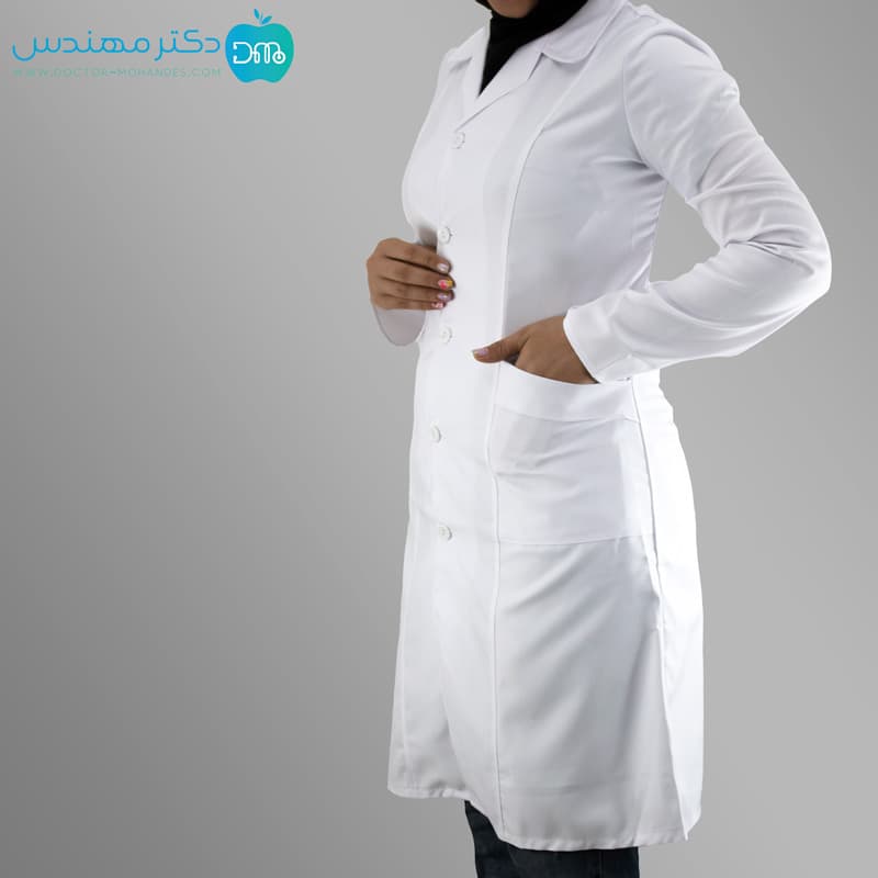 روپوش پزشکی زنانه پارچه کجراه برند برادران