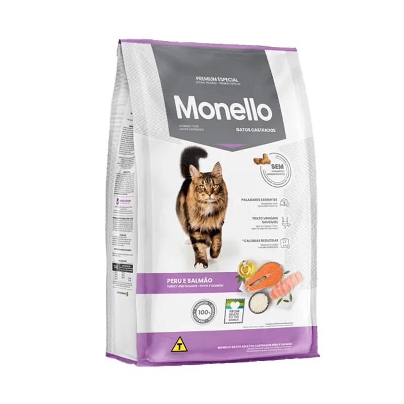 غذای خشک گربه مونلو عقیم شده مدل ماهی سالمون و بوقلمون وزن 10.1 کیلوگرم