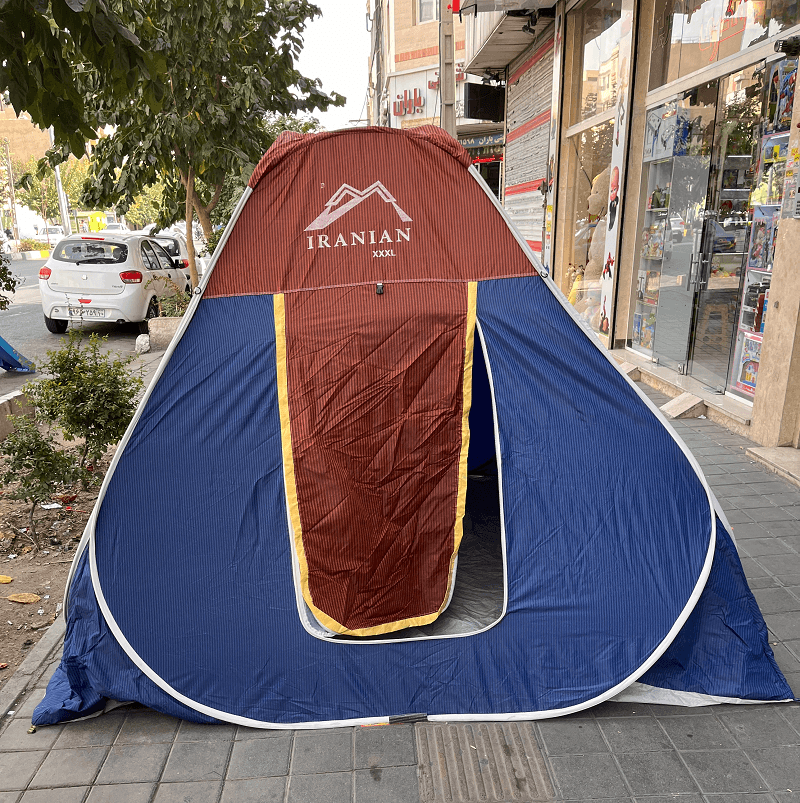 چادر مسافرتی 12 نفره فنری تاشو جنس برنو با کف ضخیم و ارتفاع بلند و زیپ دانه درشت کد5 کپی
