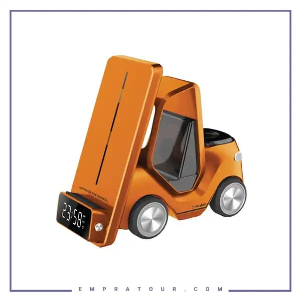 شارژر وایرلس طرح لیفتراک گرین لاین Green Lion Forklift 5 in 1 Wireless Charger Stand