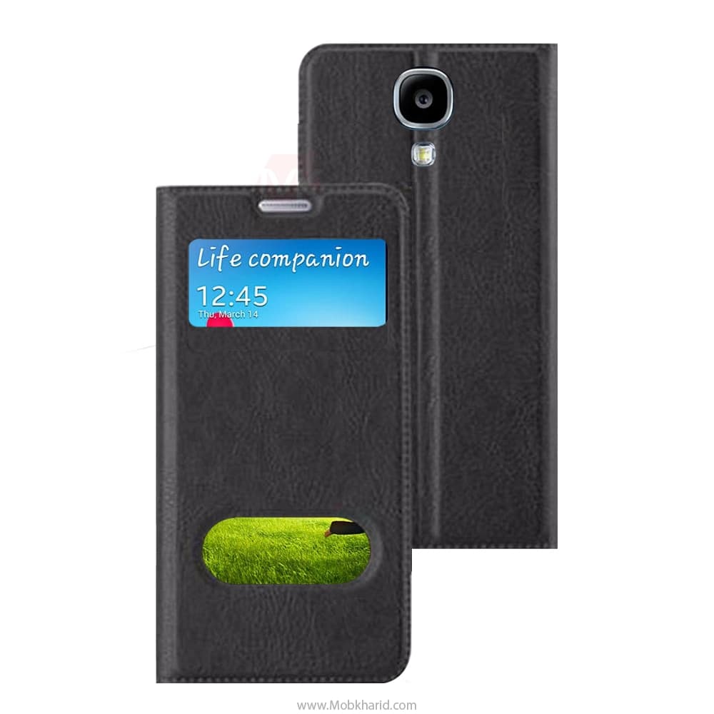 کیف کتابی سامسونگ Dual Window Flip Cover | Galaxy S4