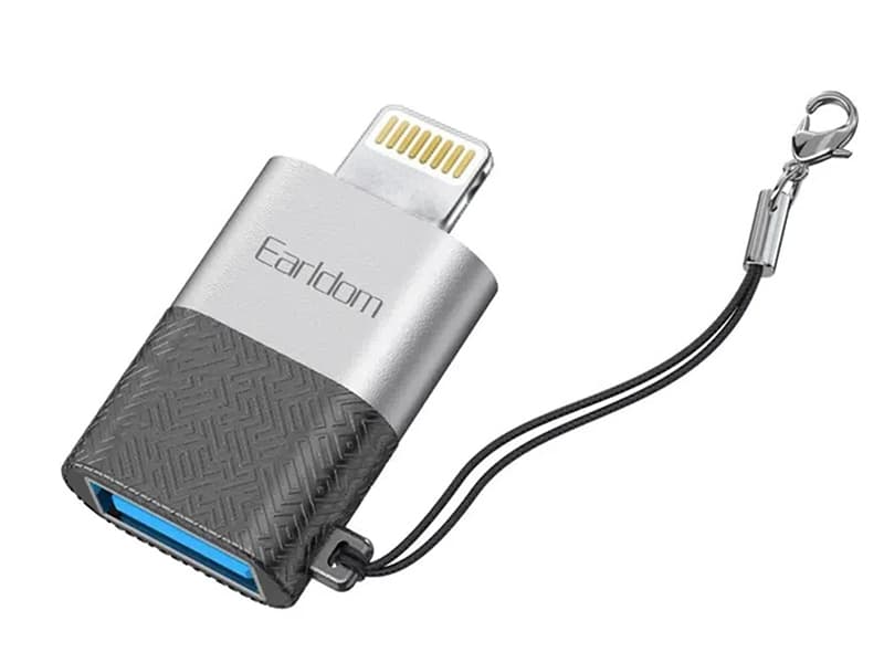 مبدل اوتیجی آیفون یواسبی به لایتنینگ ارلدامEarldom Adapter Lighting ET-OT74 IOS adapter