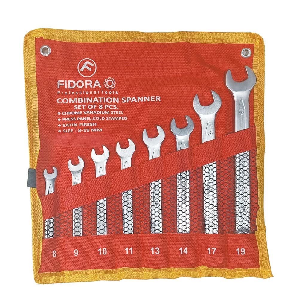 مجموعه 8 عددی آچار یکسر تخت یکسر رینگی فیدورا مدل FI-00819