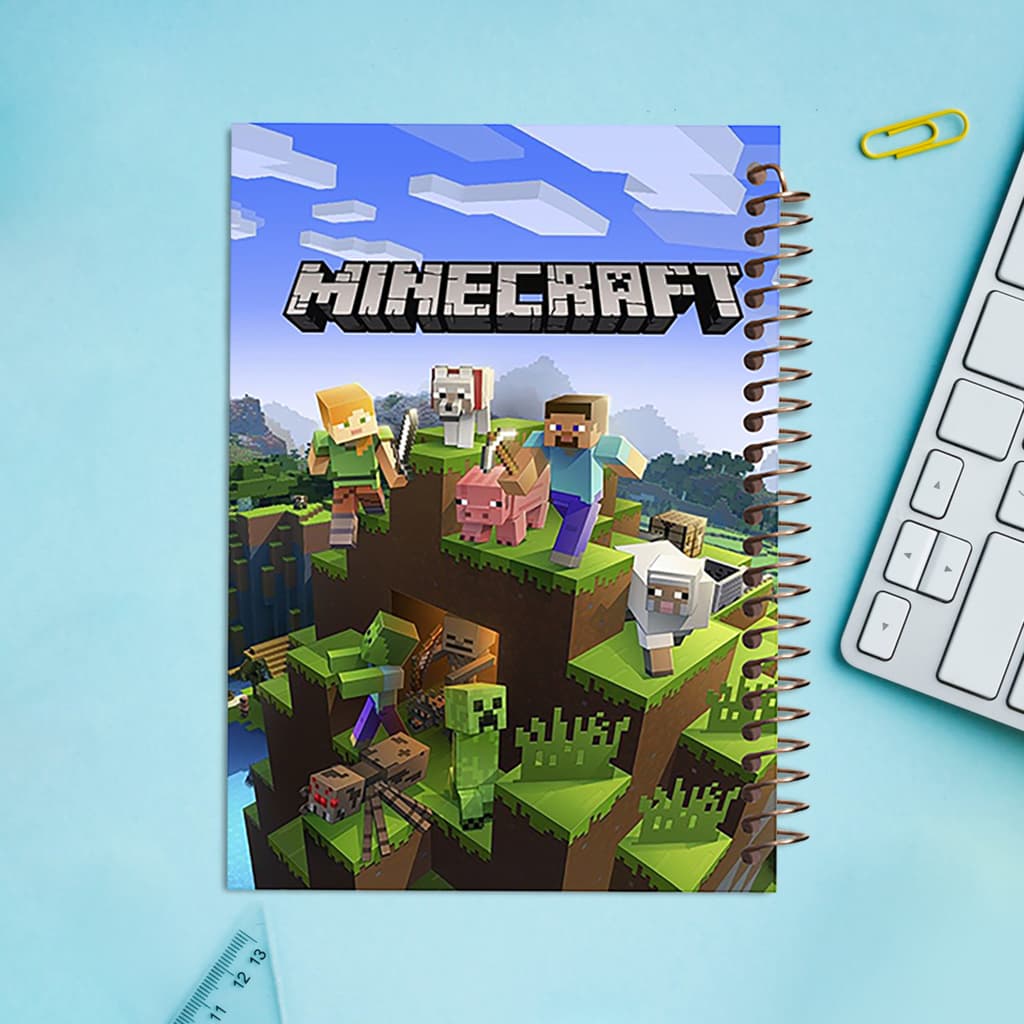 دفتر نقاشی 60 برگ مشایخ طرح ماینکرافت کد 40098