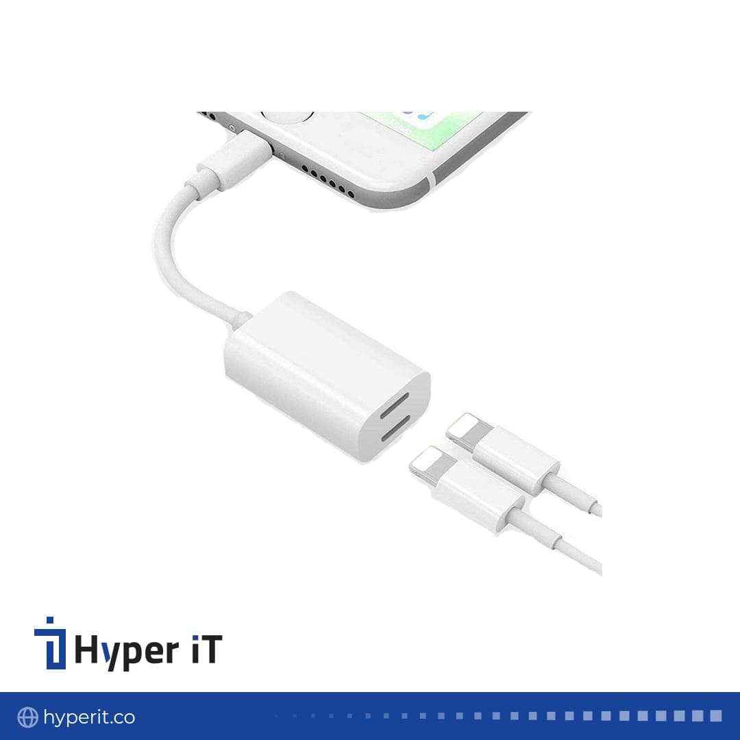 مبدل یک به دو لایتنینگ اپل مدل Nafumi T8 Dual Adapter مناسب آیفون و آیپد