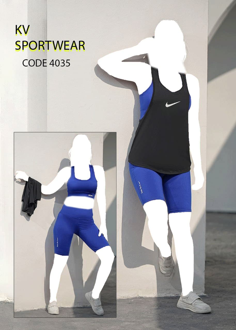 ست نیم تنه شلوارک و کاور ورزشی زنانه NIKE کد 002