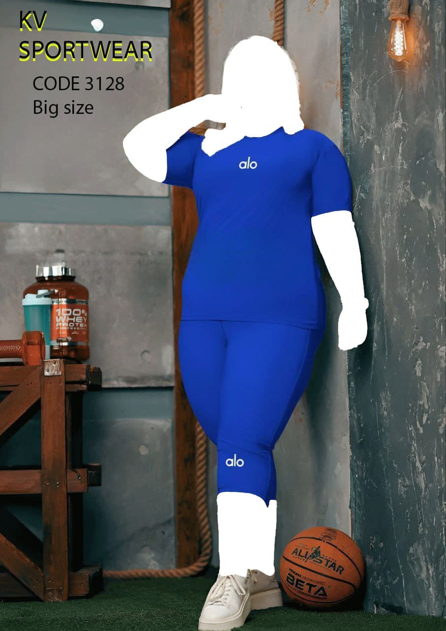 ست تیشرت شلوارک سایز بزرگ ورزشی زنانه alo کد 007