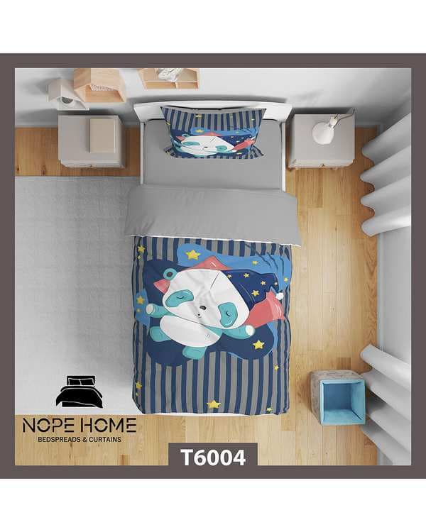 سرویس لحاف روتختی کودک یک نفره 5 تکه نوپه هوم Nopehome طرح پاندا کد T6004