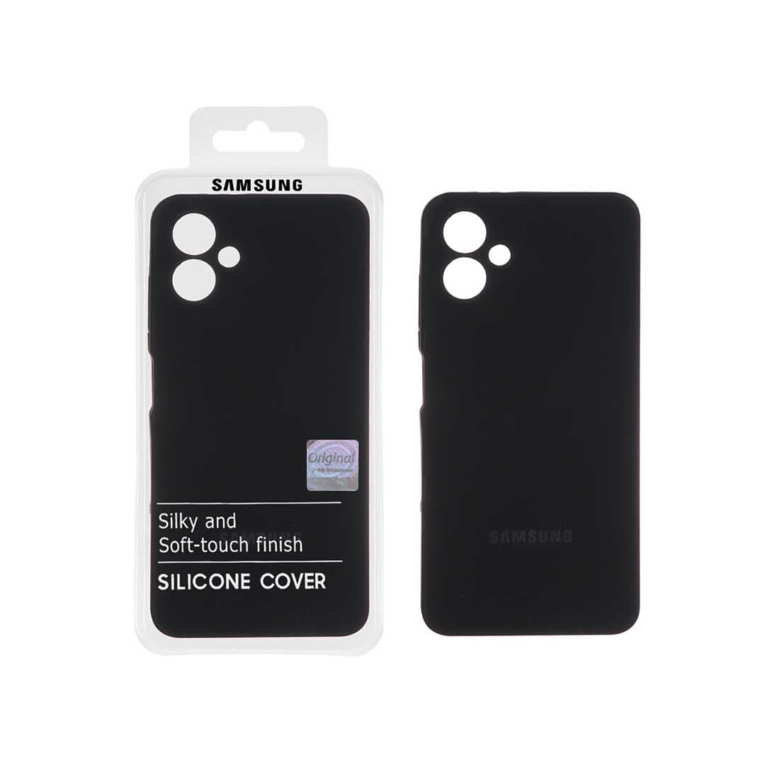 قاب نیو سیلیکون محافظ لنزدار Samsung Galaxy A06 – سورمه ای روشن