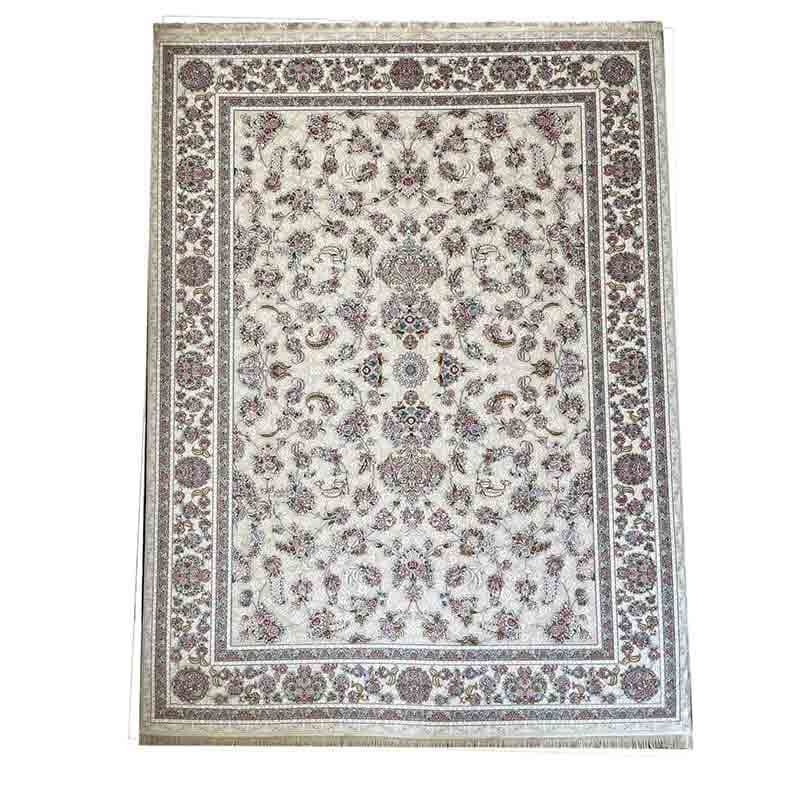 فرش 700 شانه گل برجسته طرح ژینا کرم