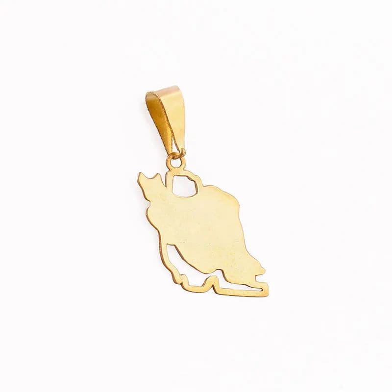 پلاک حروف طلا 18عیار طرح ایران خزر و خلیج فارس خالی