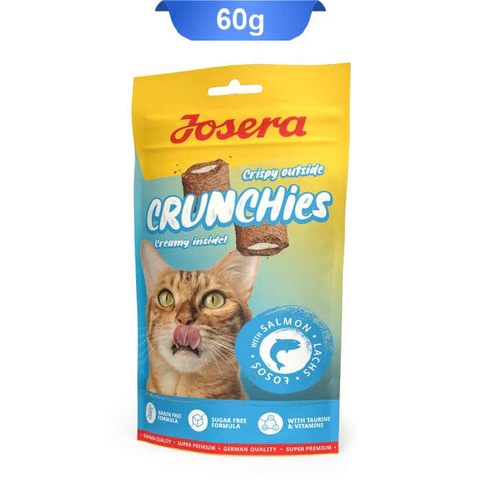 تشویقی مغزدار کرانچی گربه جوسرا طعم سالمون وزن 60 گرم Josera Crunchies Salmon