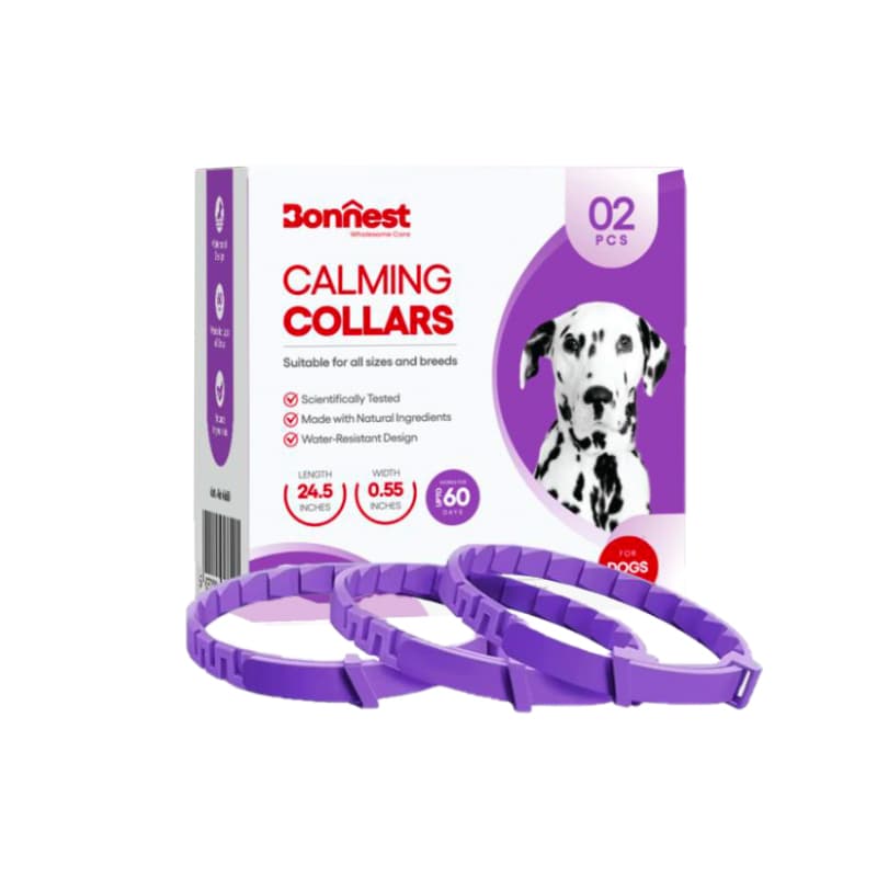 قلاده آرامش بخش سگ بونست مناسب تا 2 ماه رنگ بنفش بسته 2 عددی