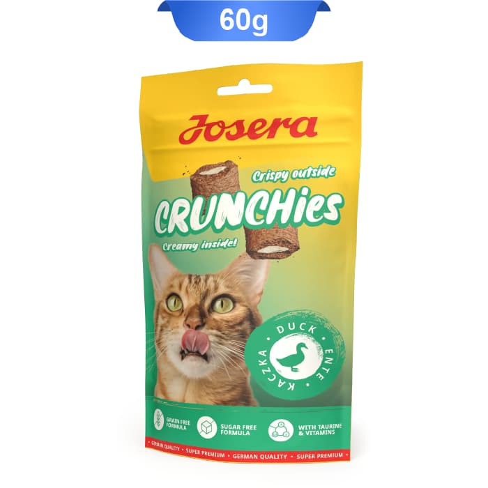 تشویقی مغزدار کرانچی گربه جوسرا طعم اردک وزن 60 گرم Josera Crunchies Duck