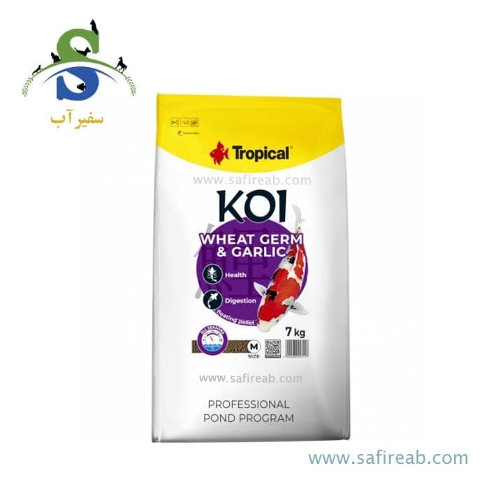 غذای گرانولی کوی با جوانه گندم و عصاره سیر سایز مدیوم تروپیکال