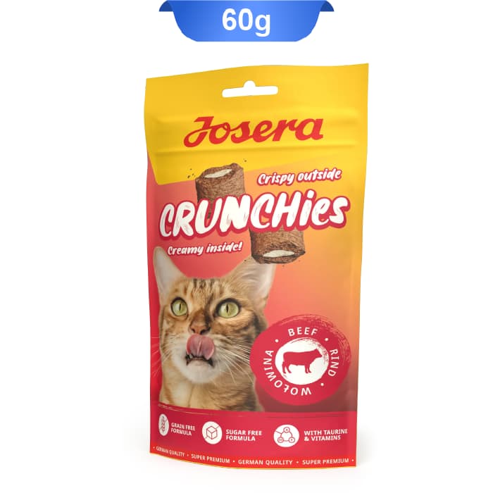 تشویقی مغزدار کرانچی گربه جوسرا طعم گوشت وزن 60 گرم Josera Crunchies Beef
