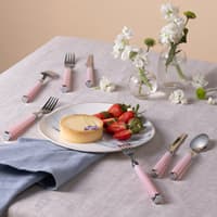 سرویس قاشق و چنگال 18 پارچه کاراجا Freya صورتی