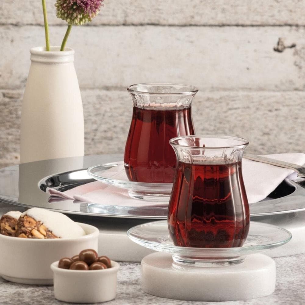 ست استکان و نعلبکی ۱۲ پارچه پاشاباغچه طرح لینکا مدل ۹۶۵۷۲