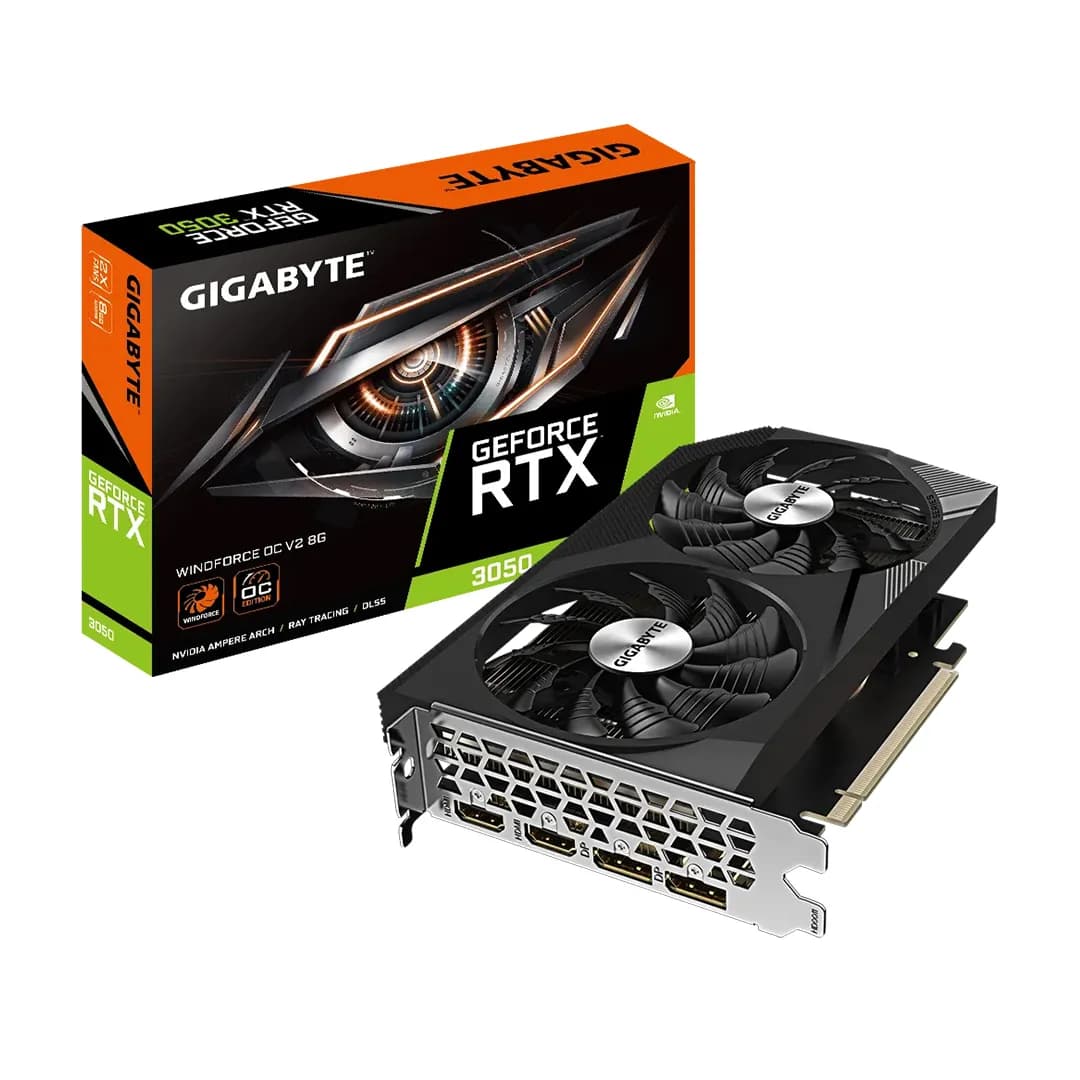 کارت گرافیک گیگابایت GeForce RTX 3050 Windforce OC V2 8G