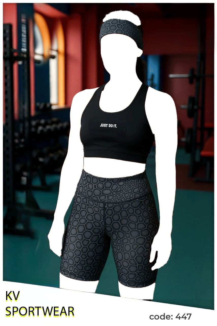 ست نیمتنه شلوارک ورزشی زنانه NIKE کد 006