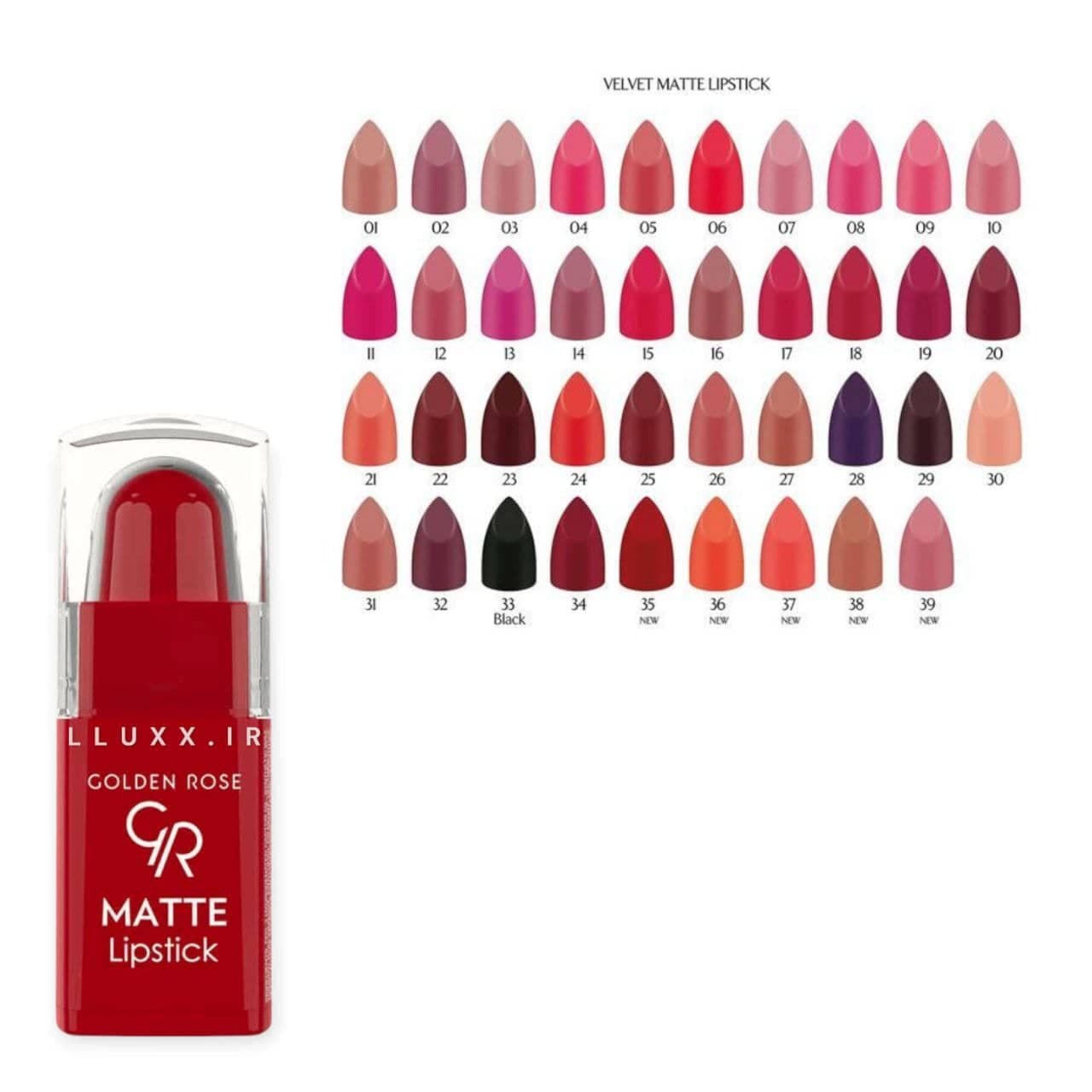 رژلب مینی مات گلدنرزGOLDENROSE مدل Matte