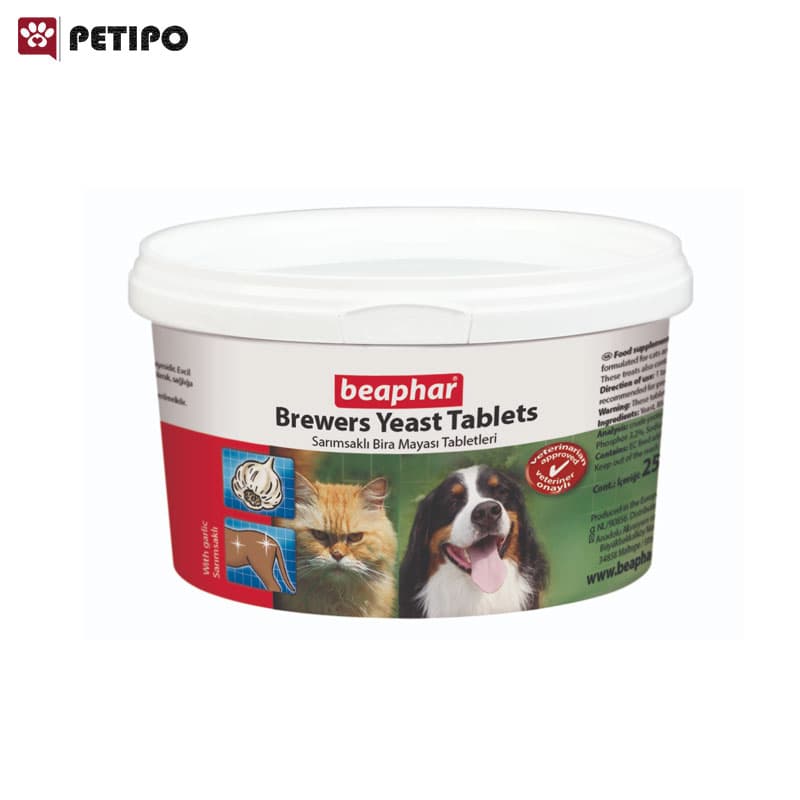 قرص مخمر ویژه سگ و گربه بیفار (Brewers Yeast Tablets) بسته 250 عددی