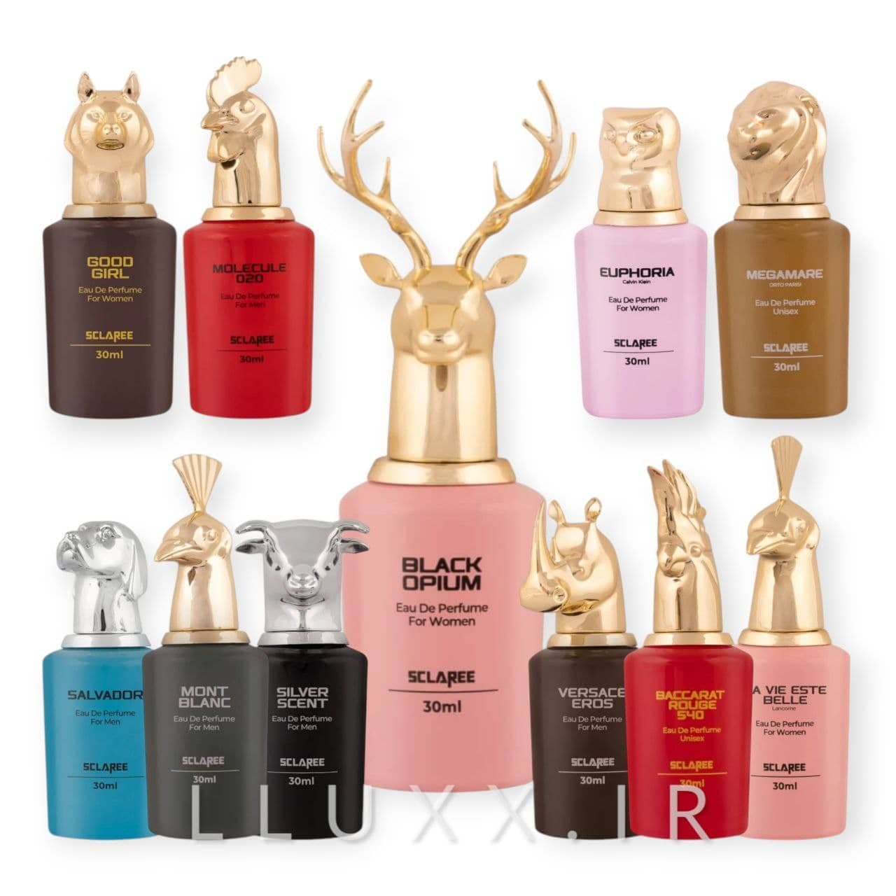 عطر جیبی کله حیوانی اسکلاره SCLAREE مدل animals انواع رایحه ها حجم 30 میل