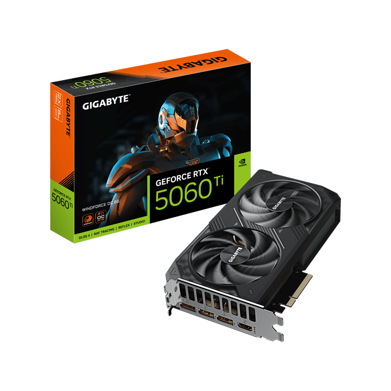 کارت گرافیک گیگابایت مدل GeForce RTX 5060 Ti WINDFORCE OC 8G