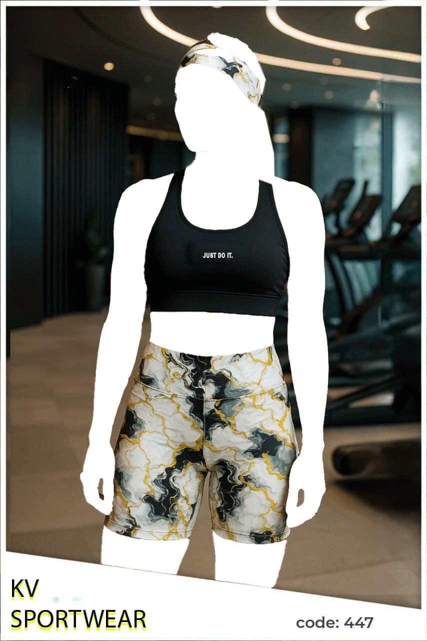 ست نیمتنه شلوارک ورزشی زنانه NIKE کد 007