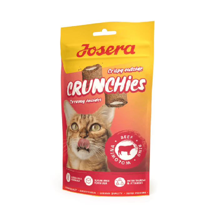 تشویقی گربه جوسرا کرانچی مغزدار با گوشت گاو