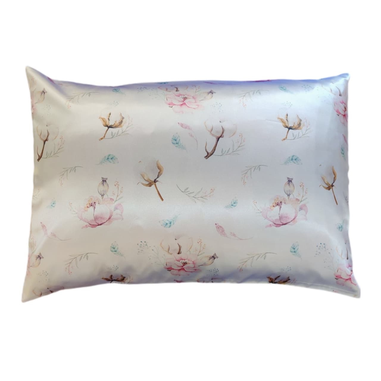 ساتن ابریشم طرح گل پنبه