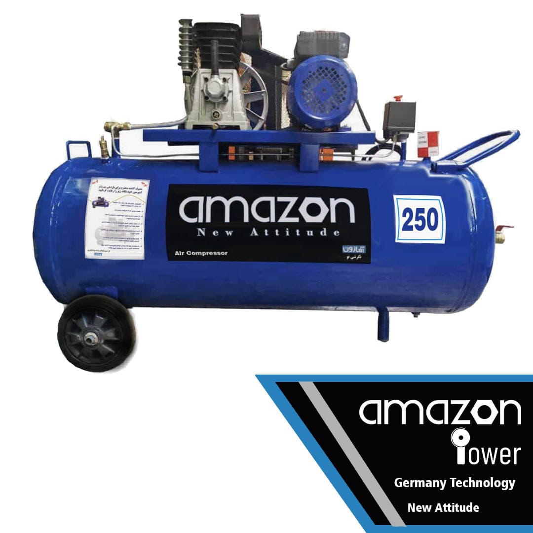 کمپرسور باد 250 لیتری خوابیده آمازون مدل AC-250