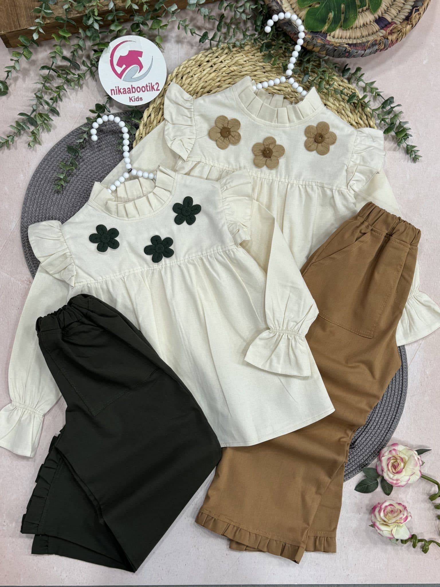 شومیز شلوار سه گل