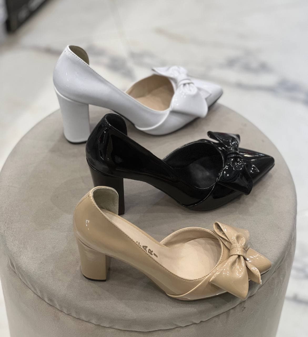 کفش مجلسی زنانه پاشنه ۵ سانت ورنی ترند سال