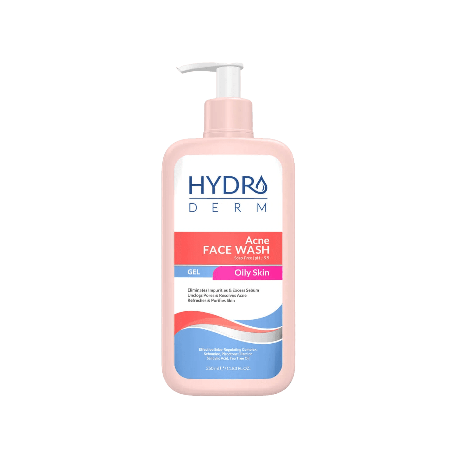 ژل شستشو صورت پمپی هیدرودرم پوست چرب 350 گرم