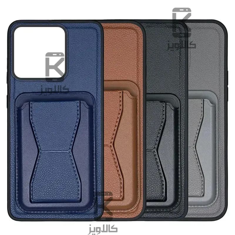 قاب چرمی استندی جاکارتی دار گوشی Honor X7c