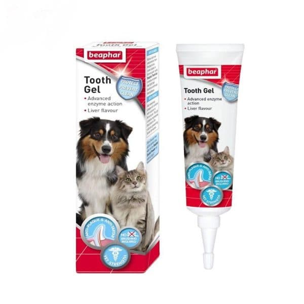 ژل مراقبت دهان و دندان سگ و گربه با طعم جگر بیفار (Beaphar Tooth Gel) 100 میلی لیتر