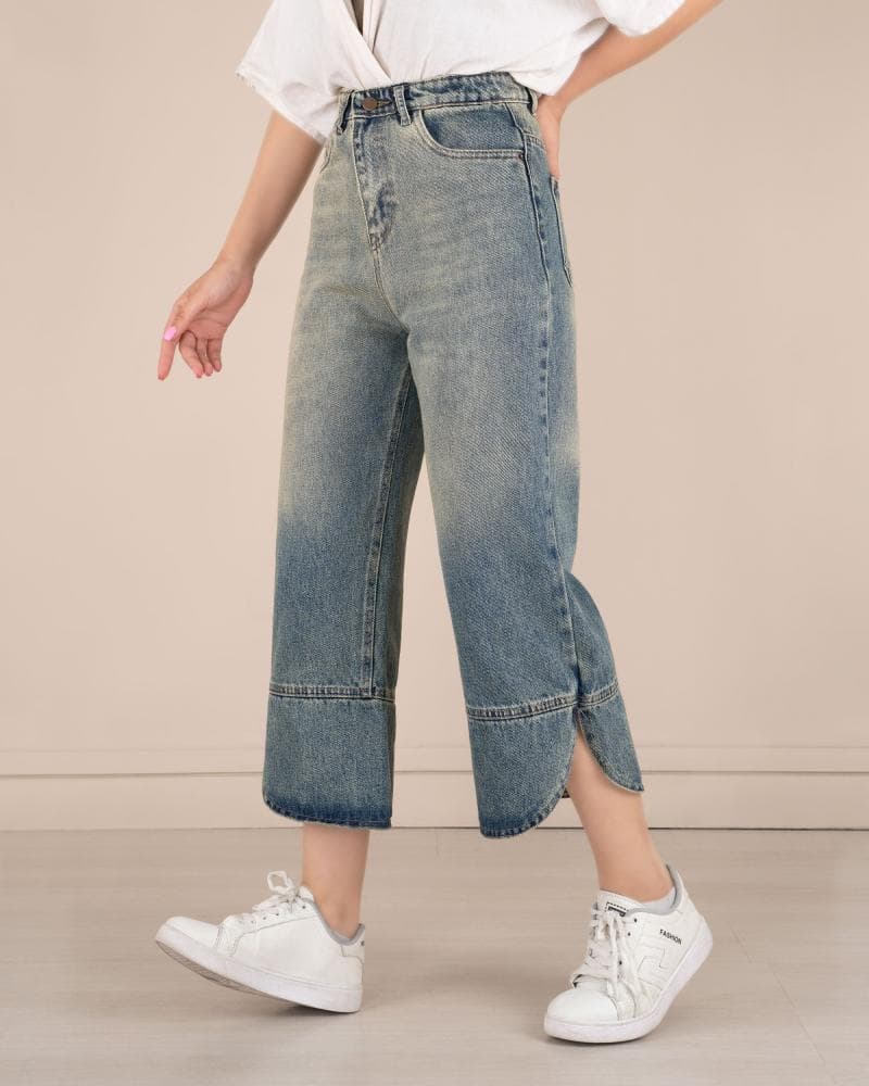 شلوار جین واید لگ پیلور کد 04438