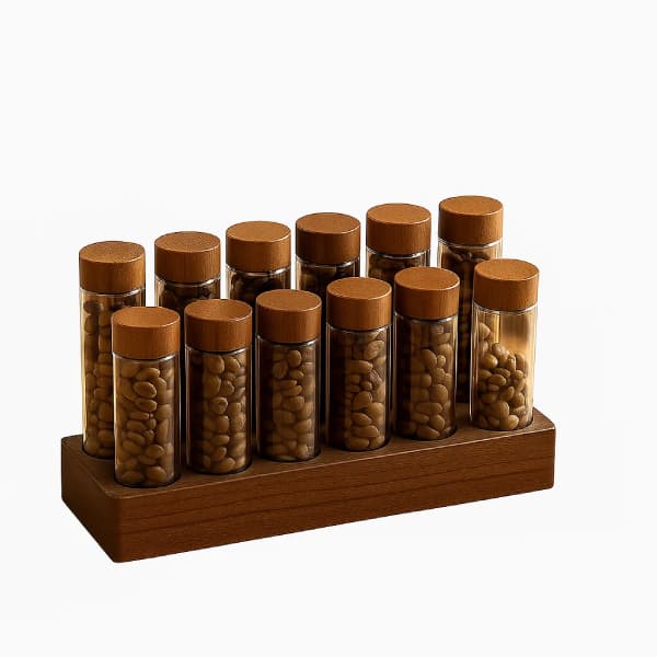 دوزینگ استوریج قهوه همراه با استند و فانل قیفی