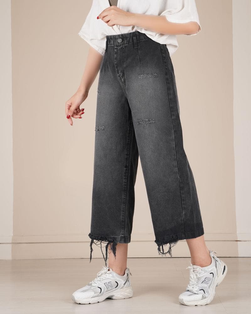 شلوار جین واید لگ مهرگان کد 2529