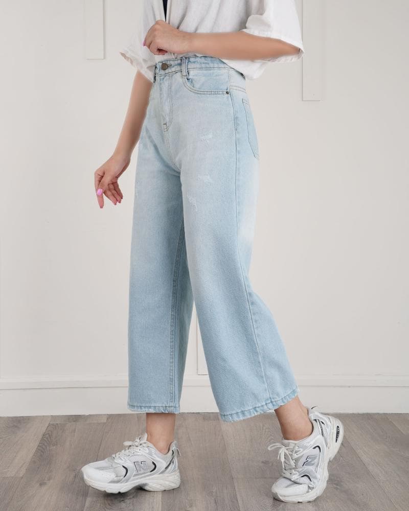 شلوار جین واید لگ میشا کد 04607