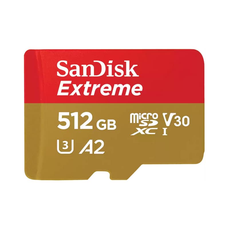 کارت حافظه microSDXC سن دیسک مدل Extreme کلاس A2 استاندارد UHS-I U3 سرعت 190MBps ظرفیت 512 گیگابایت