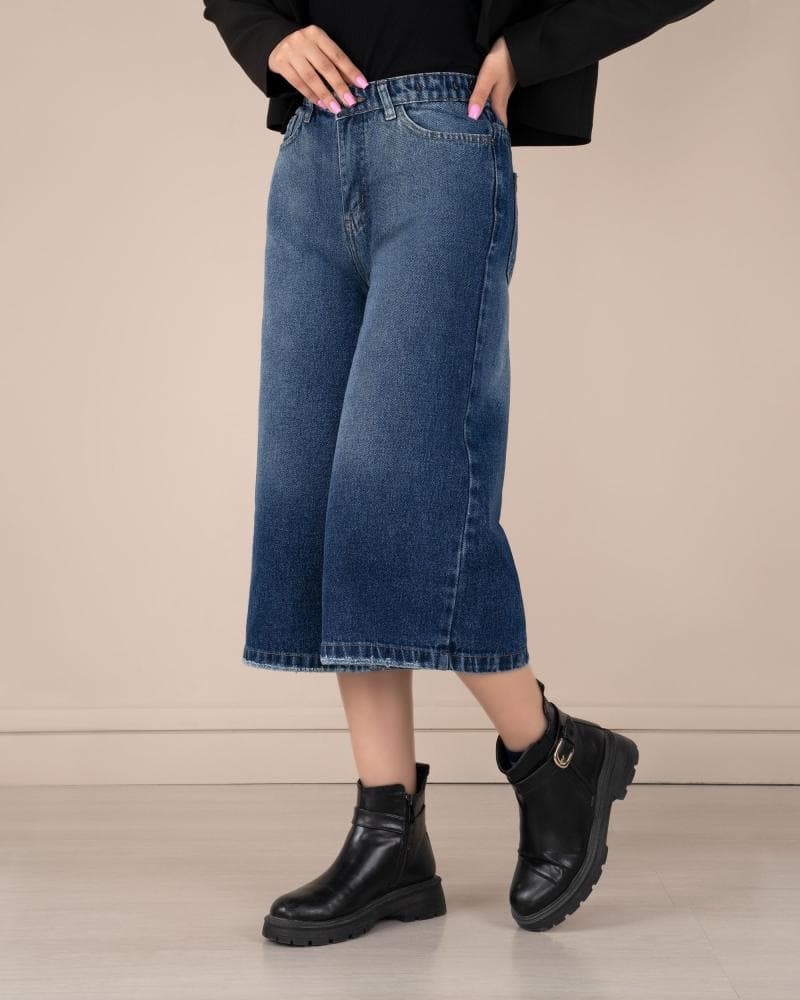 شلوار جین کراپ بگ مینو کد 04514