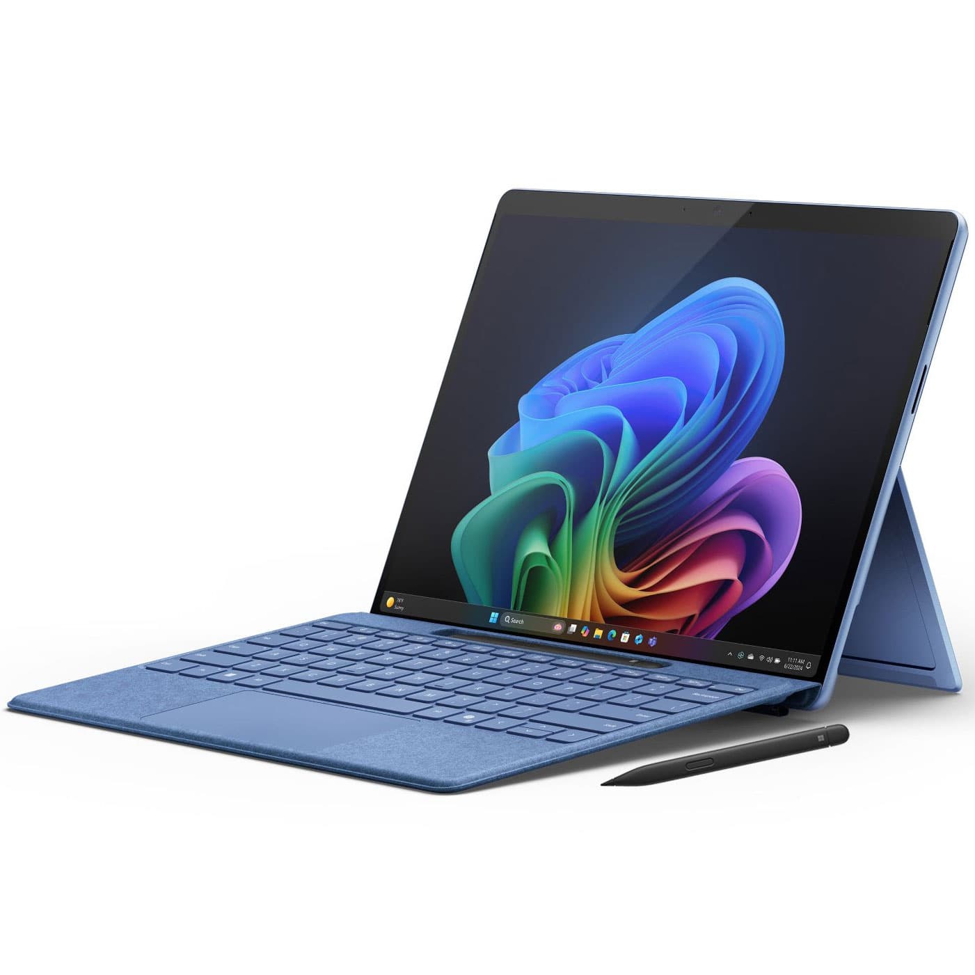 تبلت 13 اینچی مایکروسافت مدل Surface Pro 11-Snapdragon X Elite OLED ظرفیت 512 گیگابایت و رم 16 گیگابایت به همراه کیبورد Surface Pro Copilot و قلم Slim Pen 2