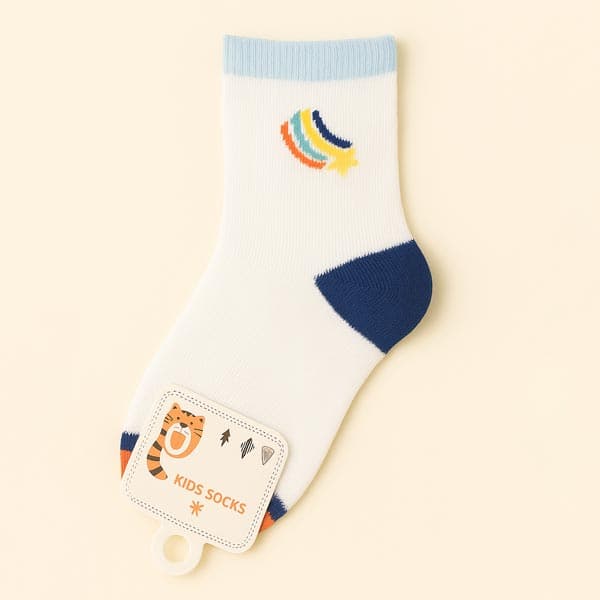 جوراب بچه گانه دخترانه مدل ستاره دنباله دار