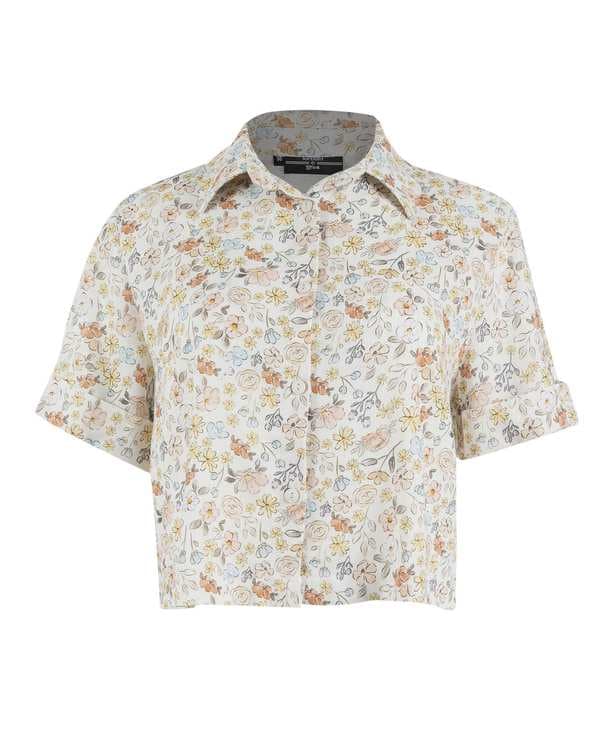 شومیز زنانه آستین کوتاه کرم سوپردرای Superdry کد W13S55402C